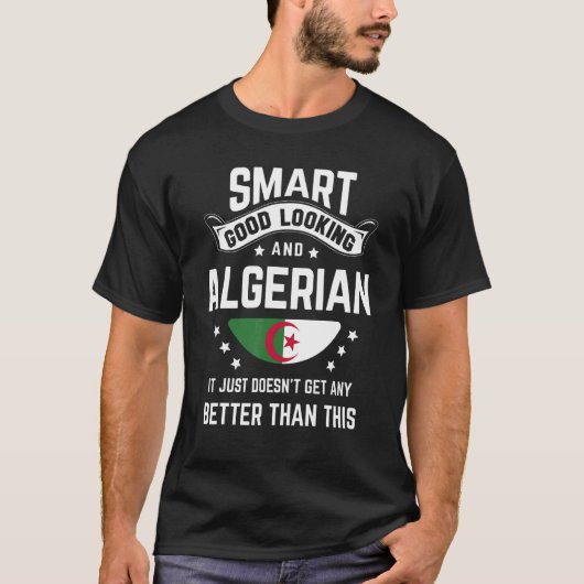 Algerian Flag Native Pride  Algeria Algerian Roots Tシャツ (正面)