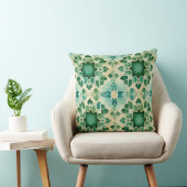 Algerian Zellige Green Turquoise Decorative Pillow クッション (椅子)