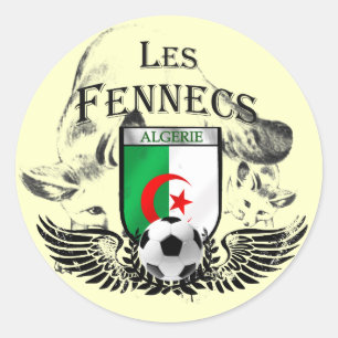 Algerie 20のLes Fennecsアルジェリアのステッカーのシート ラウンドシール