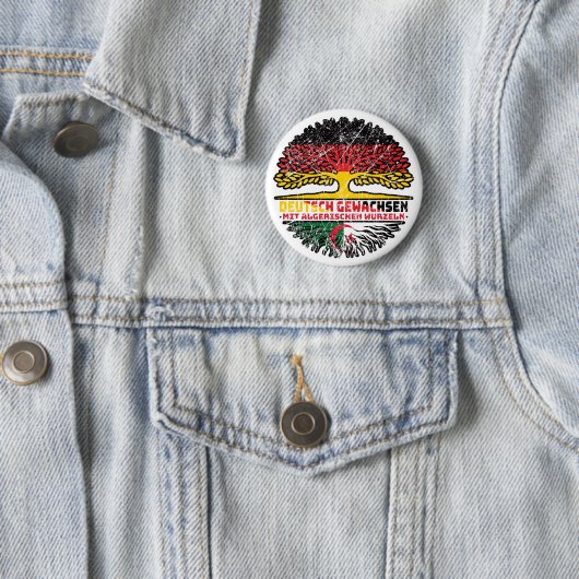 Algerisch Deutsch Deutschland Baum Wurzel 缶バッジ (インサイチュ)
