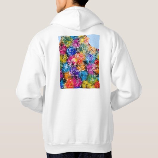 Algiers Algeria City Map パーカ (裏面)