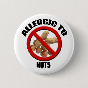 Algliant to Nuts Medical Alert Stdボタン 缶バッジ