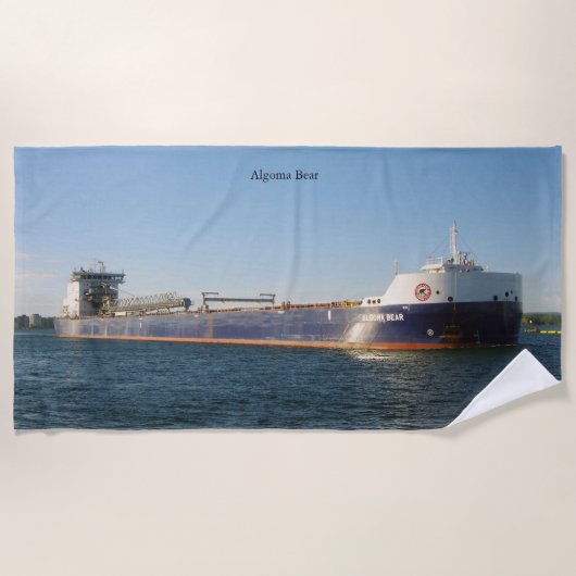 Algoma Bear ビーチタオル (正面)