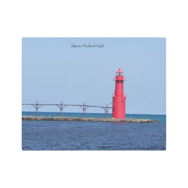 Algoma Pierheadライトメタルウォールアート メタルプリント (正面)