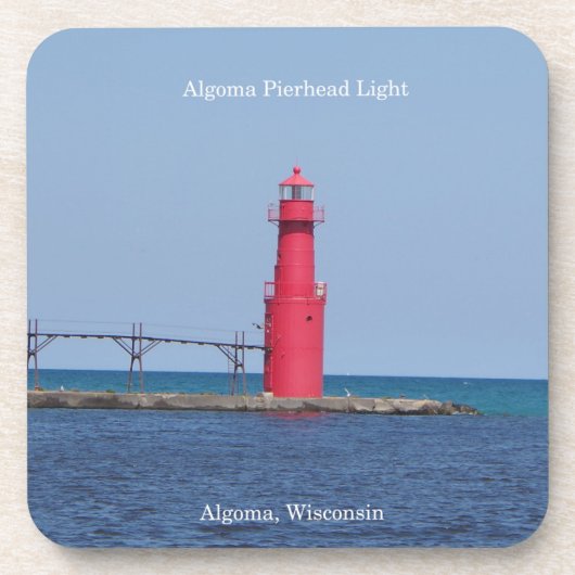 Algoma Pierhead 6個のプラスチックコースターのライトセット コースター (正面)