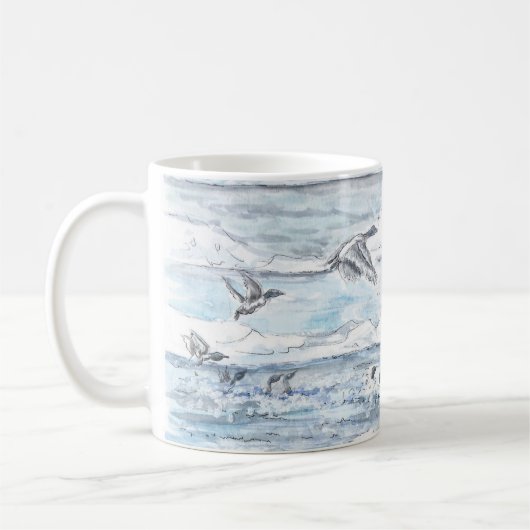 Algonac Wetlands Geese Mug コーヒーマグカップ (左)