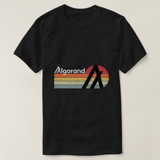 Algorand Crypto token AlgoロゴクラシックヴィンテージT- Tシャツ (デザイン正面)