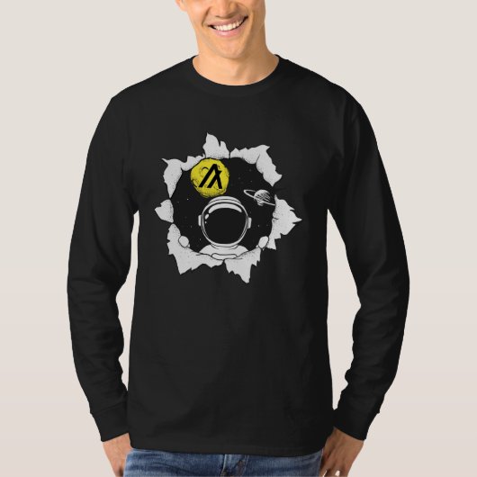 Algorand Token Cryptocurrency Space Moon Gear Tシャツ (正面)