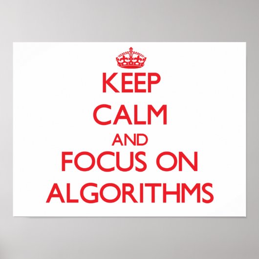 ALGORITHMに保対して落ち着いて集中する ポスター (正面)