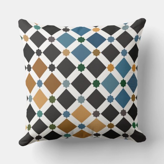 Alhambra Baby Pillow – Soft Geometric Square Patte クッション (裏面)
