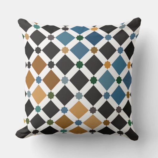 Alhambra Baby Pillow – Soft Geometric Square Patte クッション (正面)