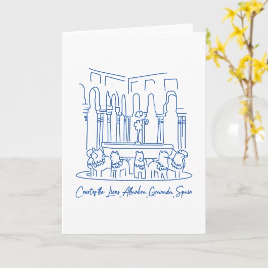 Alhambra Court of the Lions 1 カード (黄色い花)