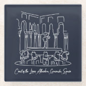 Alhambra Court of the Lions 1 ガラスコースター (正面)