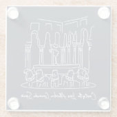 Alhambra Court of the Lions 1 ガラスコースター (裏面)