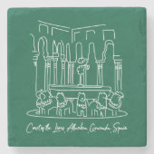 Alhambra Court of the Lions 1 ストーンコースター (正面)