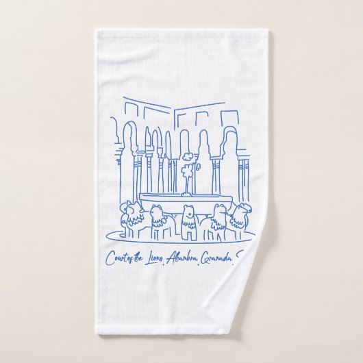 Alhambra Court of the Lions 1 バスタオルセット (ハンドタオル)