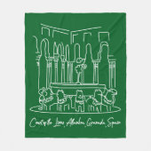 Alhambra Court of the Lions 1 フリースブランケット (正面)