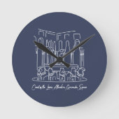 Alhambra Court of the Lions 1 ラウンド壁時計 (正面)