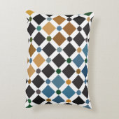 Alhambra Geometric Pillow – Brushed Polyester Tile アクセントクッション (裏面(縦))