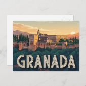 Alhambra Granada Spain Travel ポストカード (正面/裏面)