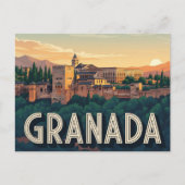 Alhambra Granada Spain Travel ポストカード (正面)