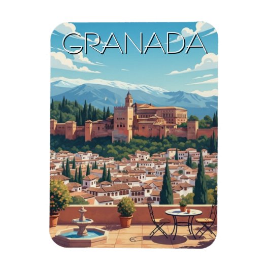 Alhambra Granada Spain Travel マグネット (縦)