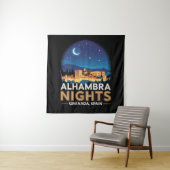 Alhambra Nights- Granada Spain Travel Art タペストリー (インサイチュ)