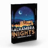 Alhambra Nights- Granada Spain Travel Art フォトブロック (左)