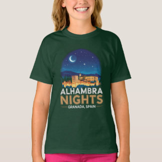 Alhambra Nights- Granada Spain Travel Art Tシャツ