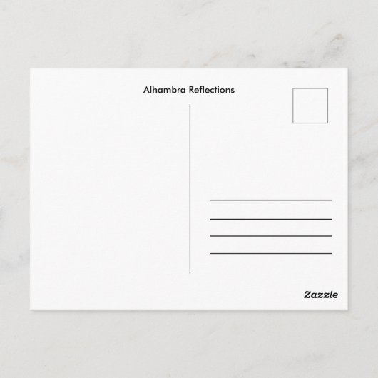 Alhambra Reflections ポストカード (裏面)