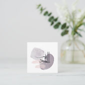 Alhamdulillah Arabic Calligraphy – Minimal Elegant スクエア名刺 (スタンド正面)