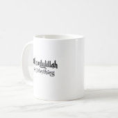 Alhamdulillah for Everything Minimal Islamic Gift コーヒーマグカップ (正面左)