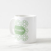 Alhamdulillah - Gエレガント付イスラム書道 コーヒーマグカップ (正面左)