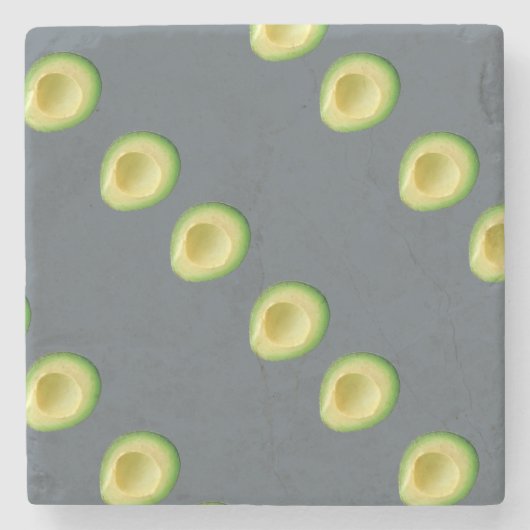 Aliaのためのアボカドの花輪 ストーンコースター (正面)