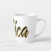 Alica black gold Lettering Latte Tasse カフェラテマグ (右)