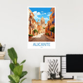 Alicante National Ski Travel Poster Park Vintage ポスター (ホームオフィス)