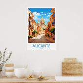 Alicante National Ski Travel Poster Park Vintage ポスター (キッチン)