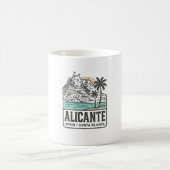 Alicante Sketch Santa Bárbara Castle Costa Blanca  コーヒーマグカップ (中央)
