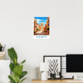 Alicante Travel Print Wall Art Alicante Wall Hangi ポスター (ホームオフィス)