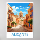 Alicante Travel Print Wall Art Alicante Wall Hangi ポスター (正面)