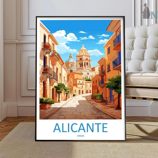 Alicante Travel Print Wall Art Alicante Wall Hangi ポスター