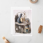 ALICEとCaterpillar - Adventures in Wonderland ノートカード (正面/裏面インサイチュ)