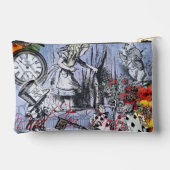 Aliceナンセンスなカーテンwonderland - Blue アクセサリーポーチ (裏面)