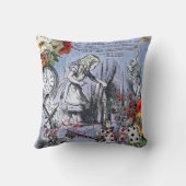 Aliceナンセンスなカーテンwonderland - Blue クッション (裏面)