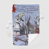 Aliceナンセンスなカーテンwonderland - Blue ゴルフタオル (インサイチュ)