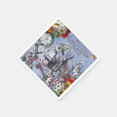 Aliceナンセンスなカーテンwonderland - Blue スタンダードカクテルナプキン (角)