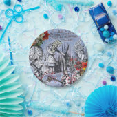 Aliceナンセンスなカーテンwonderland - Blue ペーパープレート (パーティー)