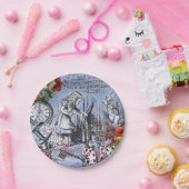 Aliceナンセンスなカーテンwonderland - Blue ペーパープレート (パーティー)