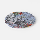 Aliceナンセンスなカーテンwonderland - Blue ペーパープレート (アングル)