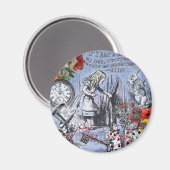 Aliceナンセンスなカーテンwonderland - Blue マグネット (正面/裏面)